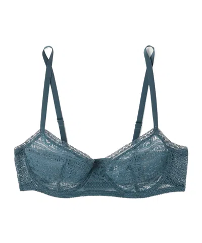 Eres Transparence Evidence Leavers Lace Balconette Bra In Blue
