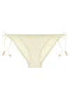 Eres Luxe Low-rise Bikini Bottoms With Gold Accents In Neutral