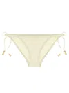 Eres Luxe Low-rise Bikini Bottoms With Gold Accents In Neutral