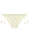 Eres Luxe Low-rise Bikini Bottoms With Gold Accents In Neutral