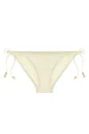 Eres Luxe Low-rise Bikini Bottoms With Gold Accents In Neutral