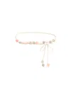 Eres Fabric String Belt In White