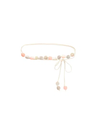 Eres Fabric String Belt In White