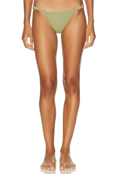 Eres Farrah Side-details Bikini Bottom In Green
