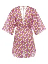 Eres Feel Patterned Cotton Voile Minidress In Multi