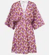 Eres Feel Patterned Cotton Voile Minidress In Multi