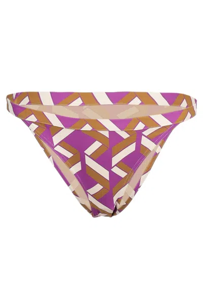 Eres Fever Low-cut Bikini Bottom Imprime Swim Purple In Pink