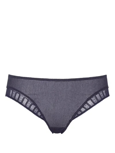 Eres Filtre Lace-trimmed Briefs In Blue