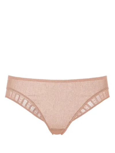 Eres Filtre Lace-trimmed Briefs In Neutrals