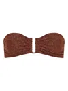 Eres Flamboyant Ruched Bandeau Bikini Top