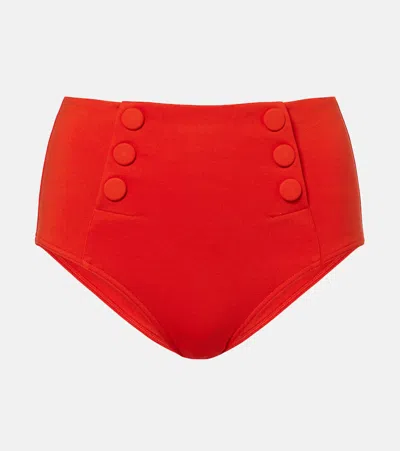 Eres Flaneuse High-rise Bikini Bottoms In Red