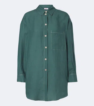 Eres Flashing Linen Shirt In Menthol 26h