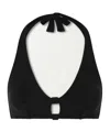 Eres Float Embellished Halterneck Bikini Top In Black