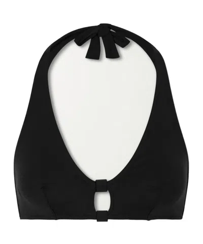 Eres Float Embellished Halterneck Bikini Top In Black