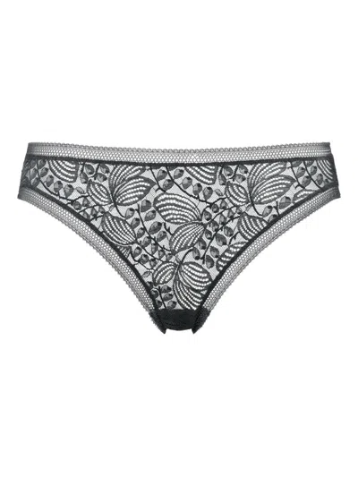 Eres Floral Lace Briefs In Black