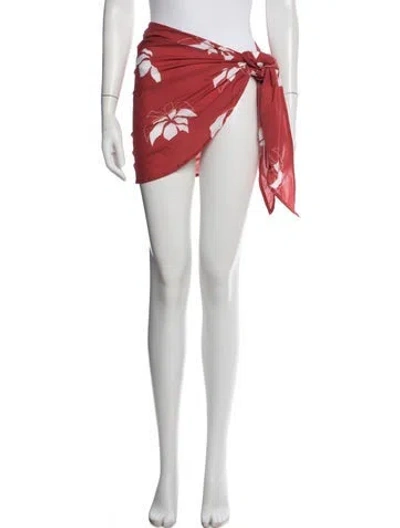 Pre-owned Eres Floral Print Cover-up In Red