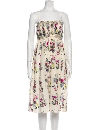 Pre-owned Eres Floral Print Midi Length Dress W/ Tags