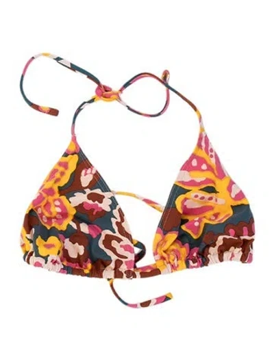 Pre-owned Eres Floral Print Top W/ Tags In Multicolor
