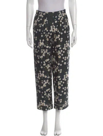 Pre-owned Eres Floral Print Wide Leg Pants In Multi