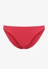 Eres Tech Fabric High Cut Bikini Bottom In Coral