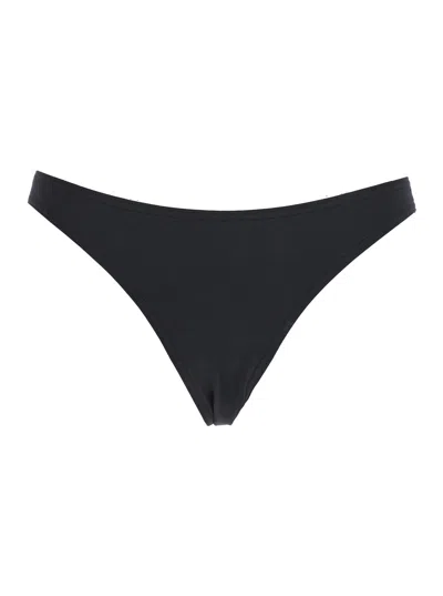 Eres Fripon Black Bikini Bottoms With Low Waist In Tech Fabric Stretch Woman