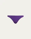 Eres Fripon Solid Low-rise Hipster Bikini Bottoms In Purple