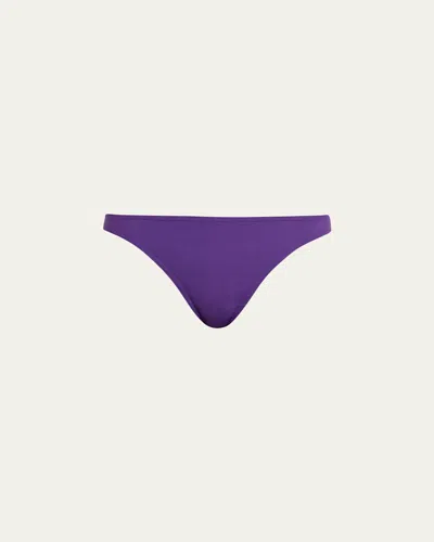 Eres Fripon Solid Low-rise Hipster Bikini Bottoms In Purple