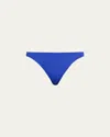 Eres Fripon Solid Low-rise Hipster Bikini Bottoms In Blue