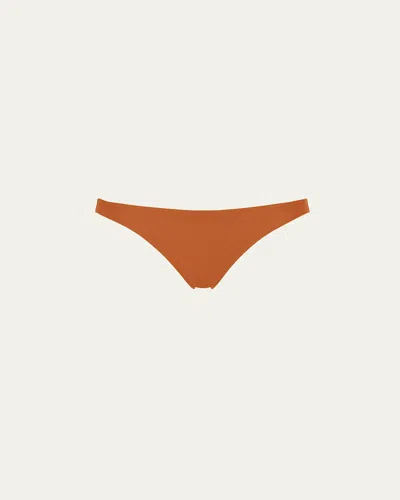 Eres Fripon Solid Low-rise Hipster Bikini Bottoms In Ecorce E25