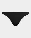 Eres Fripon Solid Low-rise Hipster Bikini Bottoms In Noir