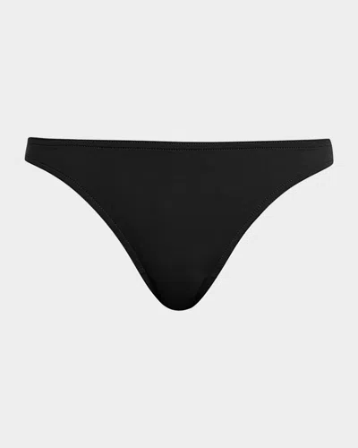 Eres Fripon Solid Low-rise Hipster Bikini Bottoms In Noir