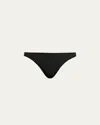 Eres Fripon Solid Low-rise Hipster Bikini Bottoms In Black