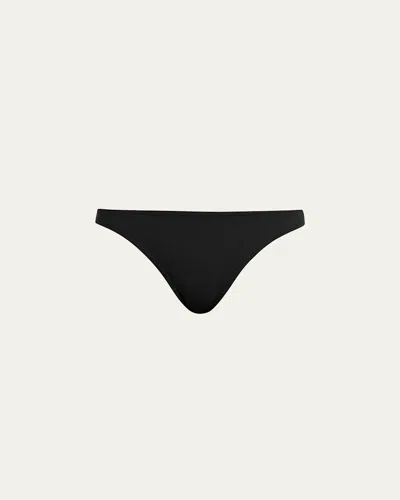 Eres Fripon Solid Low-rise Hipster Bikini Bottoms In Black