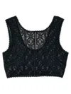 Eres 'art Gallery Lace Detail Sleeveless Bra' In Black