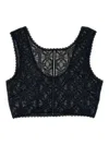 Eres 'art Gallery Lace Detail Sleeveless Bra' In Black