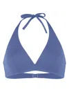 Eres V-neck Halter Neck Bikini Top In Blue
