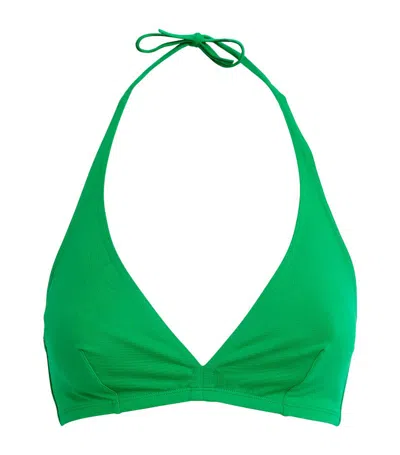 Eres Gang Triangle Bikini Top In Green