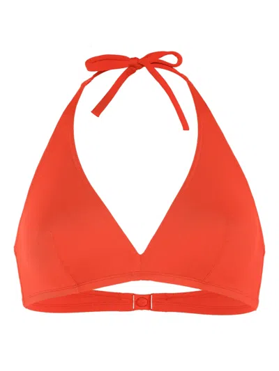 Eres Gang Triangle Bikini Top In Red