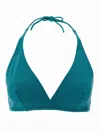 Eres Gang Triangle Drawstring Bikini Top In Green