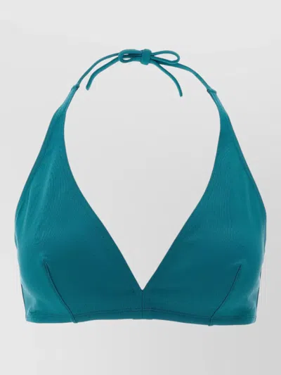 Eres Gang Duni Halterneck Triangle Bikini Top In Blue