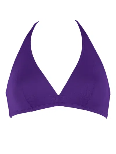 Eres Gang Full-cup Triangle Bikini Top In Purple