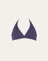 Eres Gang Full Halter Bikini Top In Bain De Minuit