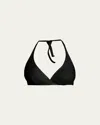 Eres Gang Full Halter Bikini Top In Black