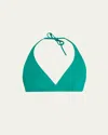 Eres Gang Full Halter Bikini Top In Cactus