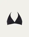 Eres Gang Triangle Tie Bikini Top In Black