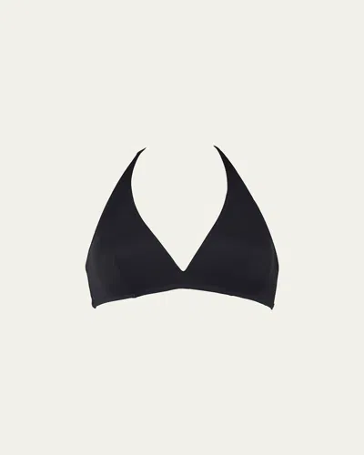 Eres Gang Triangle Tie Bikini Top In Black