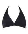 Eres Gang Halterneck Tie Fastened Bikini Top In Black