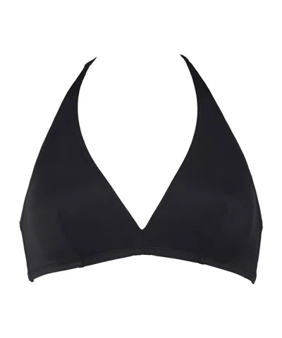 Eres Gang Halterneck Tie Fastened Bikini Top In Black