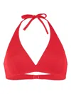 Eres Gang Halterneck Triangle Bikini Top In Red