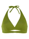 Eres Gang Tie-back Triangle Bikini Top In Green